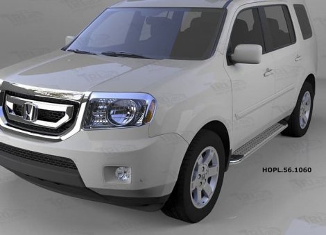 Пороги алюминиевые (Opal) для Honda Pilot