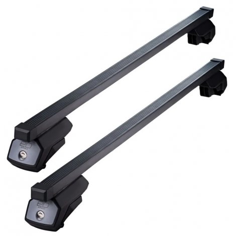 Багажник ED Арго с замками на черных прямоугольных дугах для Kia Seltos