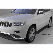 Пороги алюминиевые (Sapphire Black) Jeep Gr. Cherokee (кроме SRT)