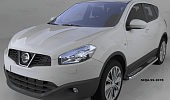 Пороги алюминиевые (Zirkon) для Nissan Qashqai