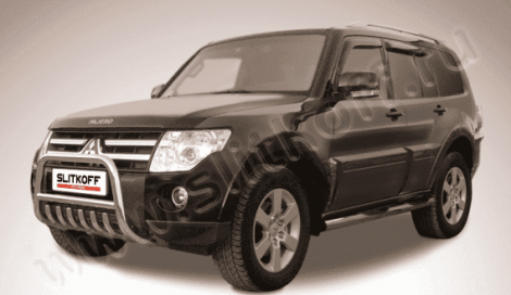 Передняя защита для Mitsubishi Pajero 4 (2006-2011)