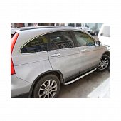 Пороги алюминиевые (Alyans) для Honda CR-V (2006-2009)