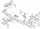 Фиксированный фаркоп AvtoS NS 31 для Nissan Patrol (2010-2020)